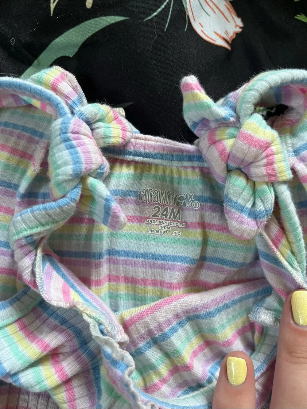 Rainbow striped onesie 24 months
